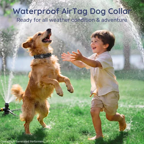 Miniatura 4 de Collar de perro Airtag con código QR, collar reflectante para perro con soporte Airtag, acolchado suave y hebilla de bloqueo de seguridad ajustable
