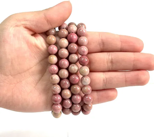 Miniatura 657 de Gem Avenue Handmade Round Bead Stretch Bracelet Unisex Natural Stone Beaded Jewelry for Men & Women, Elastic Wristband for Daily Wear