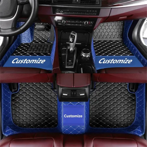 Miniatura 21 de Alfombrillas de cuero personalizadas para automóvil, personalizadas, para camión, sedán, cupé y SUV, revestimientos de lujo con diamantes (beige)
