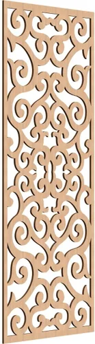Miniatura 131 de Eveline - Paneles decorativos de pared de madera con calado, 13 3/8 pulgadas de ancho x 34 3/8 pulgadas de alto x 3/8 de alto, roble rojo rojo