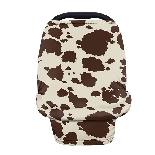 Miniatura 13 de Binienty Funda de lactancia con estampado de vaca azteca para recién nacidos, niñas y niños, fundas elásticas y transpirables para asientos