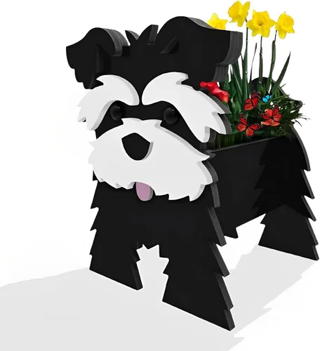 Miniatura 61 de Macetero de flores para perros, regalos para mujeres, bonitas macetas de PVC para perros, macetas para interiores y exteriores, maceta de jardín
