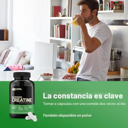 Miniatura 6 de Optimum Nutrition Cápsulas de monohidrato de creatina micronizada, aptas para Keto, 2500 mg, 100 cápsulas