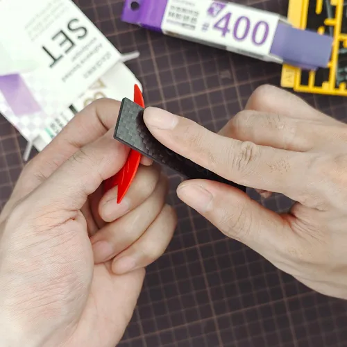 Miniatura 6 de stedi Hobby Model Tools - Papel de lija pegajoso, impermeable, húmedo/seco, reemplazable, papel de lija 400 600 800 grano para modelos de plástico