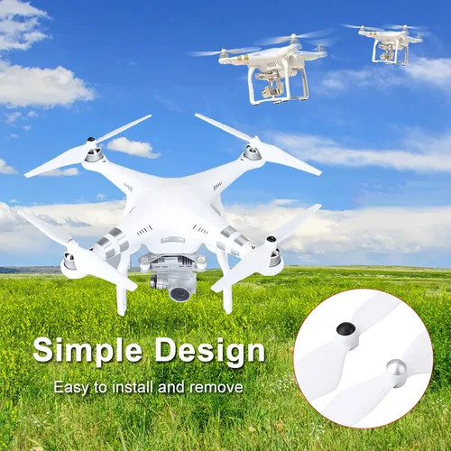 Miniatura 2 de Reemplazo de hélice de dron, 8 piezas de repuesto autobloqueantes para 1 2 3 3PRO FC40 E300 Quadcopter Accesorios