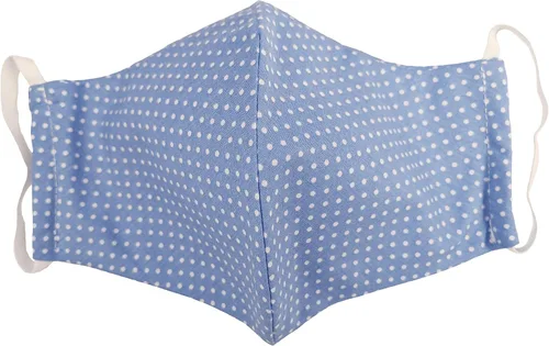 Miniatura 5 de Avery Hill Tapabocas en tela de algodón, lavable, reutilizable, protección contra el polvo y polución, Fishbone Turquesa Bronceado