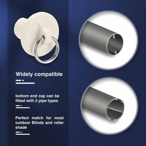 Miniatura 7 de Coolaroo - Piezas de repuesto para atar sombra y tapa de extremo con kit de anillo, resistencia a la intemperie, compatible con persianas
