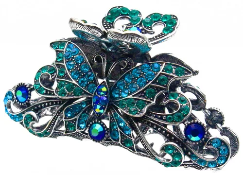 Miniatura 5 de Fashion & Lifestyle Pinza de mandíbula grande de aleación de metal para mujeres y niñas, pinza bastante fuerte, pasador antideslizante, agarre hacia