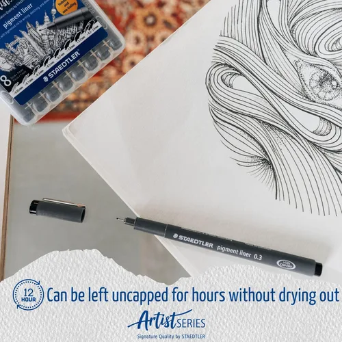 Miniatura 10 de STAEDTLER Pigment Liner Set de bocetos de regalo de 6 rotuladores al precio regular de 4 (2 gratis), 308 SB6P