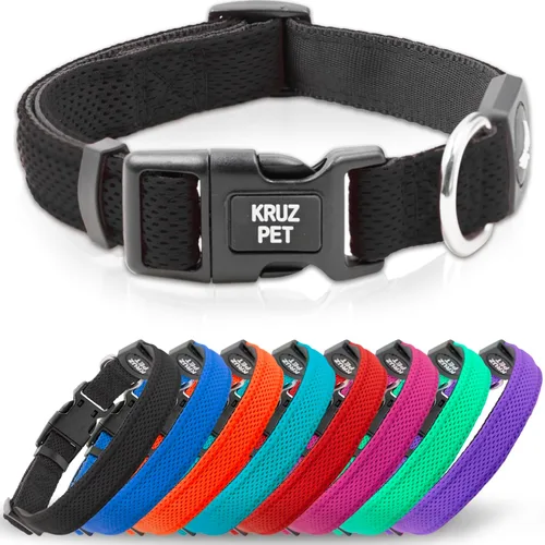 Miniatura 15 de Kruz Collar de perro para perros pequeños (ancho - 5/8 pulgadas, cuello - 8-12 pulgadas) banda ajustable para el cuello para mascotas con acolchado