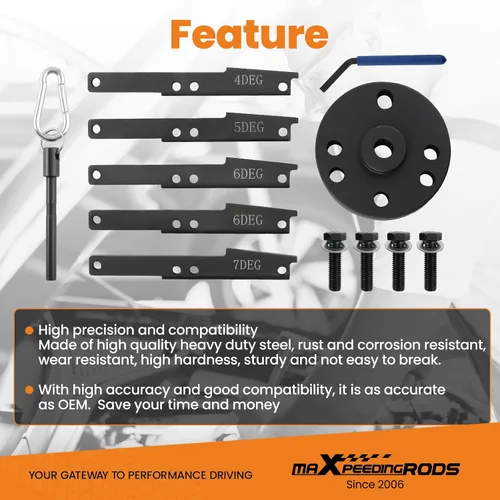 Miniatura 8 de maXpeedingrods 3163021 Kit de herramientas de sincronización de leva y 3163530 Herramienta de ajuste de freno del motor para motores Cummins ISX QSX