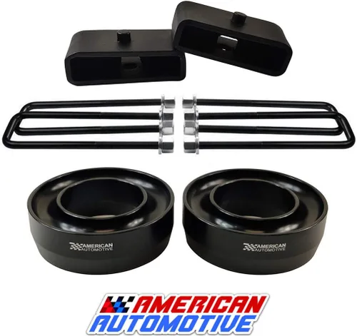 Se adapta a Ram 1500 2500 3500 1994-2001 Kit de elevación completa 2WD 2.5" Billet Front Spring Spacers + Bloques traseros de 1.5" Serie "Road Fury"
