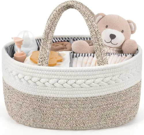 Miniatura 11 de Maliton Organizador de Pañales para Bebé Niño - Cuerda de Algodón para Cambiador, Almacenamiento de Guardería, Artículos Imprescindibles para Bebé