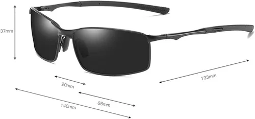 Miniatura 5 de laureles Gafas de sol deportivas de visión nocturna vintage para hombre, marco de metal, conducción bifocal, gafas de lectura Negro/Gris