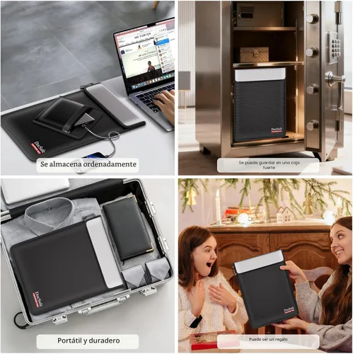 Miniatura 5 de DocSafe Bolsa de Documentos Resistente al Fuego (5200℉) con Estuche de Viaje Organizador Resistente al Fuego, Bolsa de Dinero Segura de 8 Capas