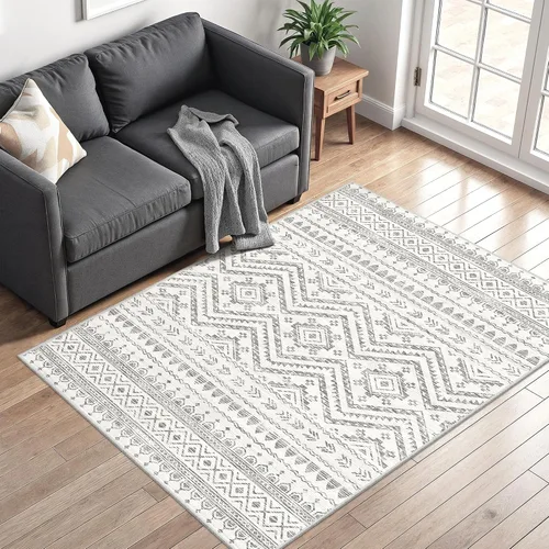 Miniatura 54 de Miukiki Alfombra marroquí lavable de 2 x 3 pies para sala de estar, antideslizante, plegable, grande y suave, para comedor y dormitorio