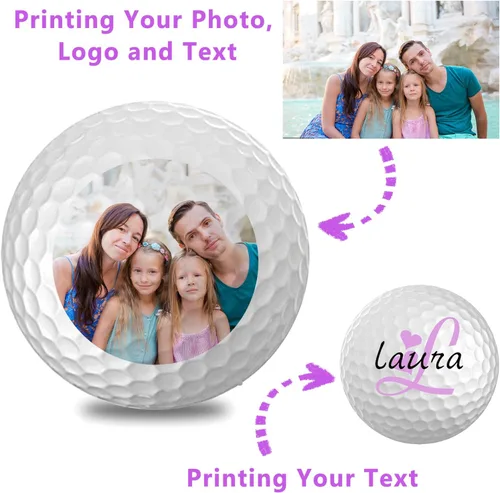 Miniatura 3 de Pelotas de golf personalizadas con logotipo de nombre de imagen para hombres y mujeres, puedes personalizar padrinos de boda únicos, regalo