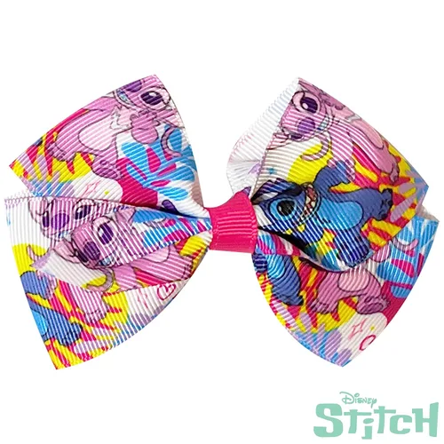 Miniatura 3 de LUV HER Disney Stitch - Lazos para el cabello, paquete de 7 lazos de 4 pulgadas, juego de regalo de accesorios para el cabello, clip de cocodrilo, a