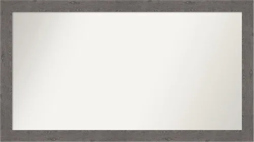 Miniatura 335 de Amanti Art Espejo de baño gris para sobre el fregadero, 31 x 48 pulgadas, espejo de tocador rectangular estrecho de color gris, marco de madera