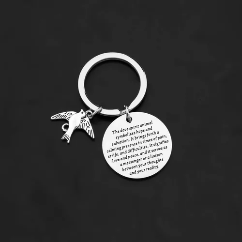 Miniatura 7 de ENSIANTH Palomas Llavero Palomas Regalo de Paz Símbolo Animal Regalo Inspirador Regalo para Amigos