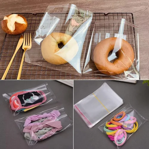Miniatura 5 de Bolsas de plástico de celofán transparente, 100 unidades, 4 x 6, resellables, OPP, bolsas de violonchelo para galletas, envoltorios decorativos