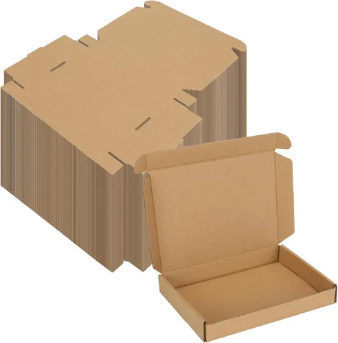 Miniatura 24 de MEBRUDY Cajas de envío de 4 x 4 x 2 pulgadas, paquete de 100 unidades, pequeñas cajas de cartón corrugado para enviar por correo, embalaje de Marrón