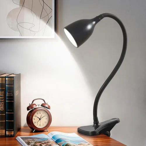 Miniatura 10 de Lámpara de Escritorio de Cuello de Cisne EJIAXIN 360° Luz de Lectura LED Flexible Lámpara de Escritorio Pequeña para Espacios Pequeños Lámpara