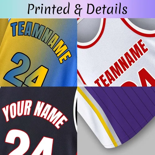 Miniatura 6 de Camiseta de baloncesto personalizada con número de nombre del equipo, camiseta de práctica personalizada para hombres, jóvenes, niños, universidad