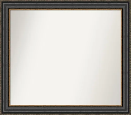 Miniatura 489 de Amanti Art Espejo personalizado, espejo de baño negro puente, espejo de pared o espejo de tocador de baño sobre el fregadero (26 x 26 pulgadas)