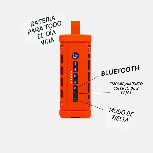 Miniatura 3 de Turtlebox Ranger: ¡Alto! Altavoz Bluetooth 5.4 portátil para exteriores Resistente, impermeable, ultraportátil Reproduce hasta 105db, graves