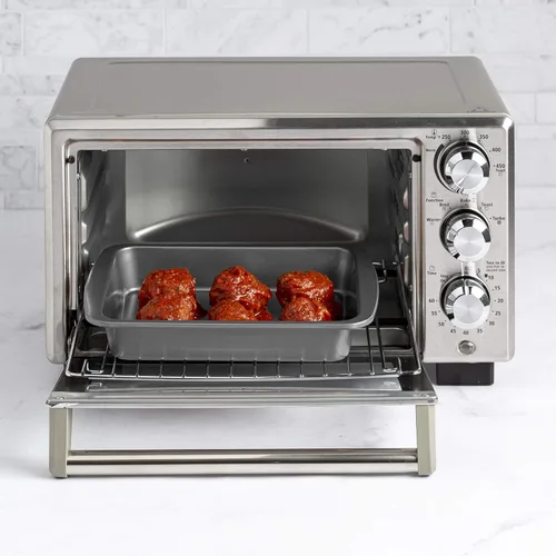 Miniatura 9 de Ecolution Juego de utensilios antiadherentes para horno tostador de 4 piezas, acero al carbono, fácil de limpiar y perfecto para porciones Gris