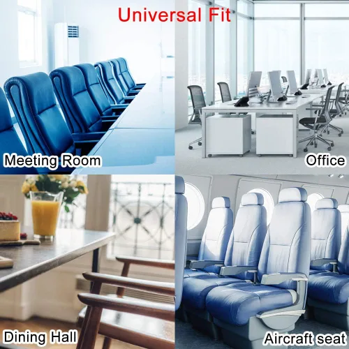 Miniatura 6 de Fdit 1 par de fundas elásticas extraíbles para reposabrazos de silla, protector universal para sillón de oficina con fundas de poliéster elásticas