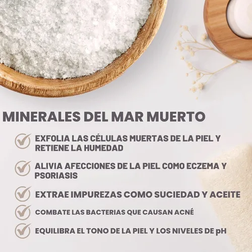 Miniatura 5 de One With Nature Sal del Mar Muerto 100% Pura para Baño, 5 libras Sin Fragancia. La Sal del Mar Muerto es Rica en Minerales Esenciales, Como
