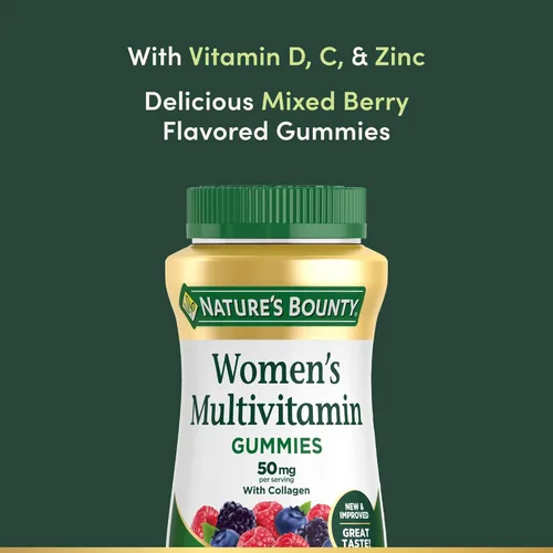 Miniatura 4 de Nature's Bounty Gomitas multivitamínicas para mujeres, suplementos vitamínicos para adultos, salud general, apoya la salud inmunológica y ósea