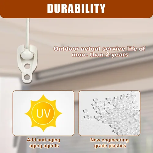 Miniatura 4 de Piezas de repuesto para cortina de sombrilla, kit de salto elástico, adecuado para persianas enrollables externas de Coolaroo, y compatible