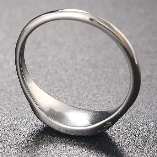 Miniatura 3 de Jude Jewelers Anillo de acero inoxidable para mamá, mamá, día de la madre, cumpleaños, Navidad, boda, vacaciones, Metal no precioso., Zirconia cúbica