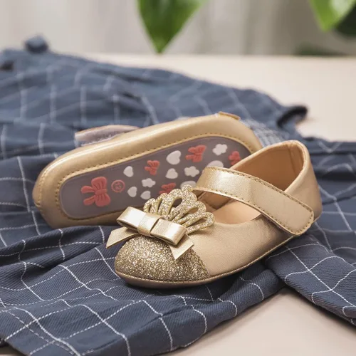 Miniatura 3 de HsdsBebe Zapatos planos Mary Jane para bebés y niñas, suela suave, antideslizante, con lazo, suela suave, para los primeros pasos, zapatos de vestir