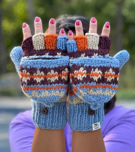 Miniatura 6 de Nepal - Juego de guantes y gorro de lana de esquí