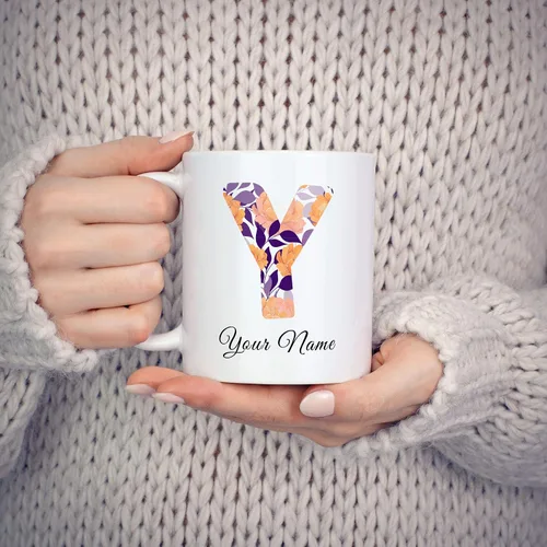 Miniatura 3 de Livado Taza de café personalizada, regalo para mujeres, con monograma con nombre e inicial, bonita taza de café para ella, mamá, esposa, novia