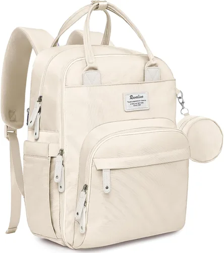 Miniatura 27 de RUVALINO Mochila para pañales, mochila de viaje multifunción, bolsa de maternidad para bebé, gran capacidad, impermeable y elegante, gris hierro
