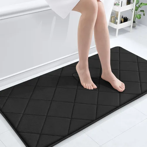 Miniatura 11 de OLANLY Tapete de baño de espuma viscoelástica de 24 x 16 pulgadas, ultra suave y absorbente, lavable a máquina, cómodo tapete de baño para suelo