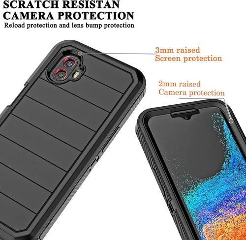 Miniatura 6 de Funda para Galaxy Xcover 6 Pro con protector de pantalla integrado, a prueba de caídas, funda duradera de 3 capas, a prueba de golpes, funda de goma