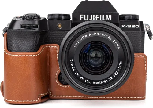 Miniatura 10 de MUZIRI KINOKOO Funda para cámara Fujifilm Fuji XS20/X-S20, estilo retro de piel sintética Fuji XS20 Funda protectora con agarre de mano y diseño
