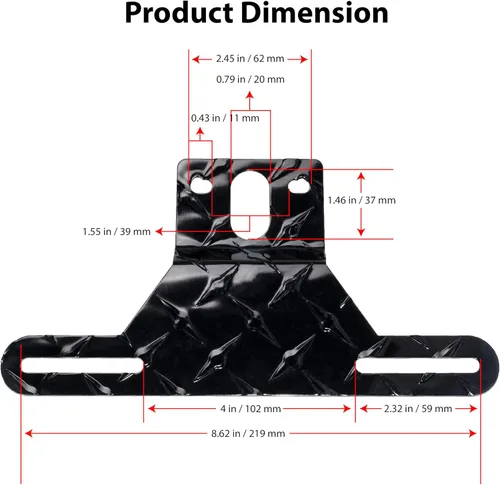 Miniatura 2 de Marco universal de soporte para matrícula de remolque, soporte para matrícula, marco de placa de montaje para remolque, soporte de placa para RV