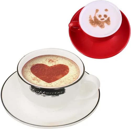 Miniatura 9 de SENHAI - 2 cocteleras de polvo de acero inoxidable, latas de polvo para café, cacao, canela en polvo con tapa, con 16 moldes de impresión
