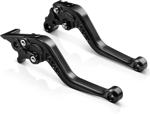 MICTUNING Palancas de embrague de freno corto CNC para motocicleta, 6 engranajes ajustables compatibles con Kawasaki Ninja Honda CBR Ducati Yamaha