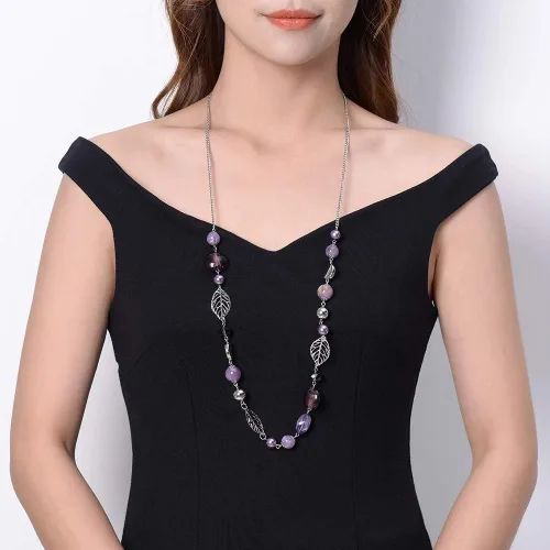 Miniatura 6 de Pearl & Club - Collar largo con cuentas para mujer