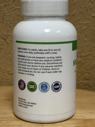 Miniatura 4 de ML Naturals Cardo mariano y extracto de diente de león: 250 mg de cardo mariano, 100 mg de raíz de diente de león (por porción) 120 cápsulas