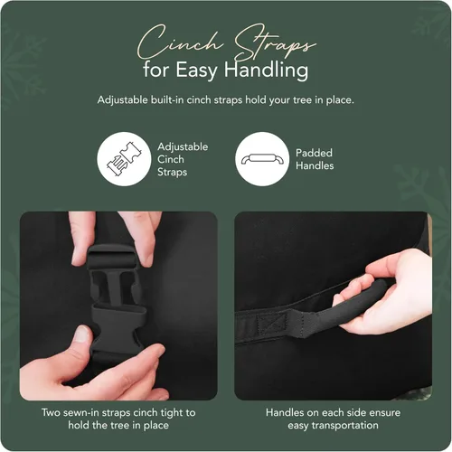 Miniatura 5 de Covermates Keepsakes Bolsa de Cincha para Árbol de Navidad – Almacenamiento de Árbol de Poliéster Duradero con Asas Reforzadas y Correas de Cincha