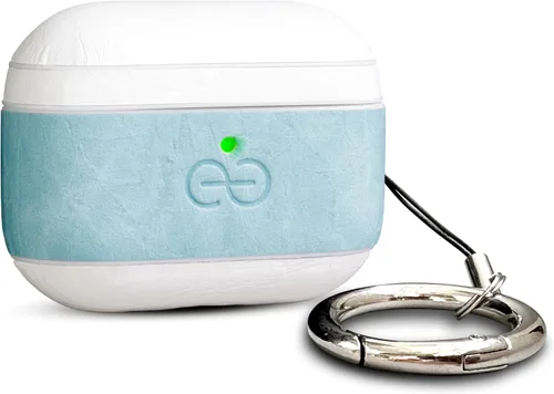 Miniatura 46 de Dreem Om - Funda para estuche con clip para llavero compatible con AirPods 1 y 2, funda de cuero vegano para Airpods para hombres y mujeres, Negro